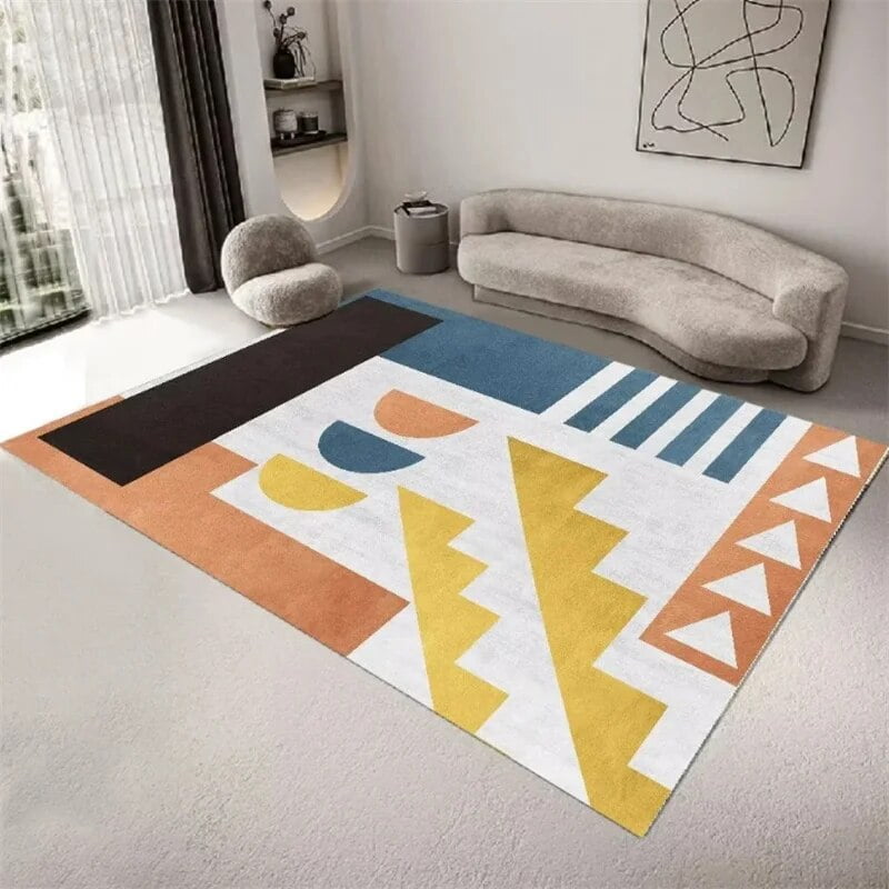 Nordic Geometric Children's Room Bedside Nonslip Carpet Simple Living