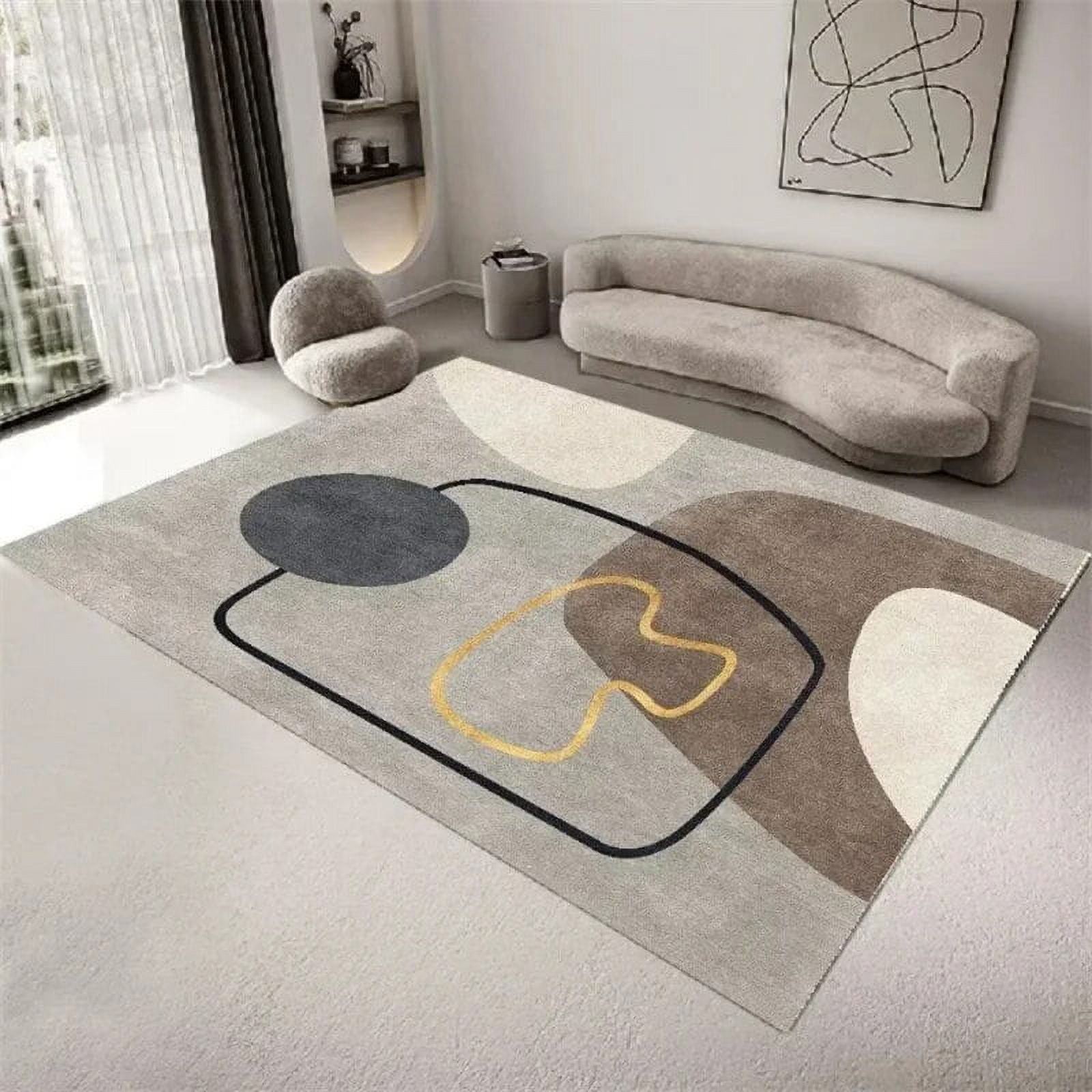 Nordic Geometric Children's Room Bedside Nonslip Carpet Simple Living