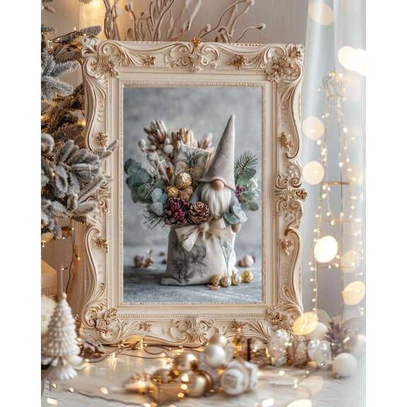 Nordic Gnome Print, Scandinavian Bohodecor Home Decor #2274, Unframed Poster Size 8x12