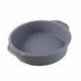 Nordic Gray 10-Inch Round Mold with Handles - Silicone Cake Pan - Food ...