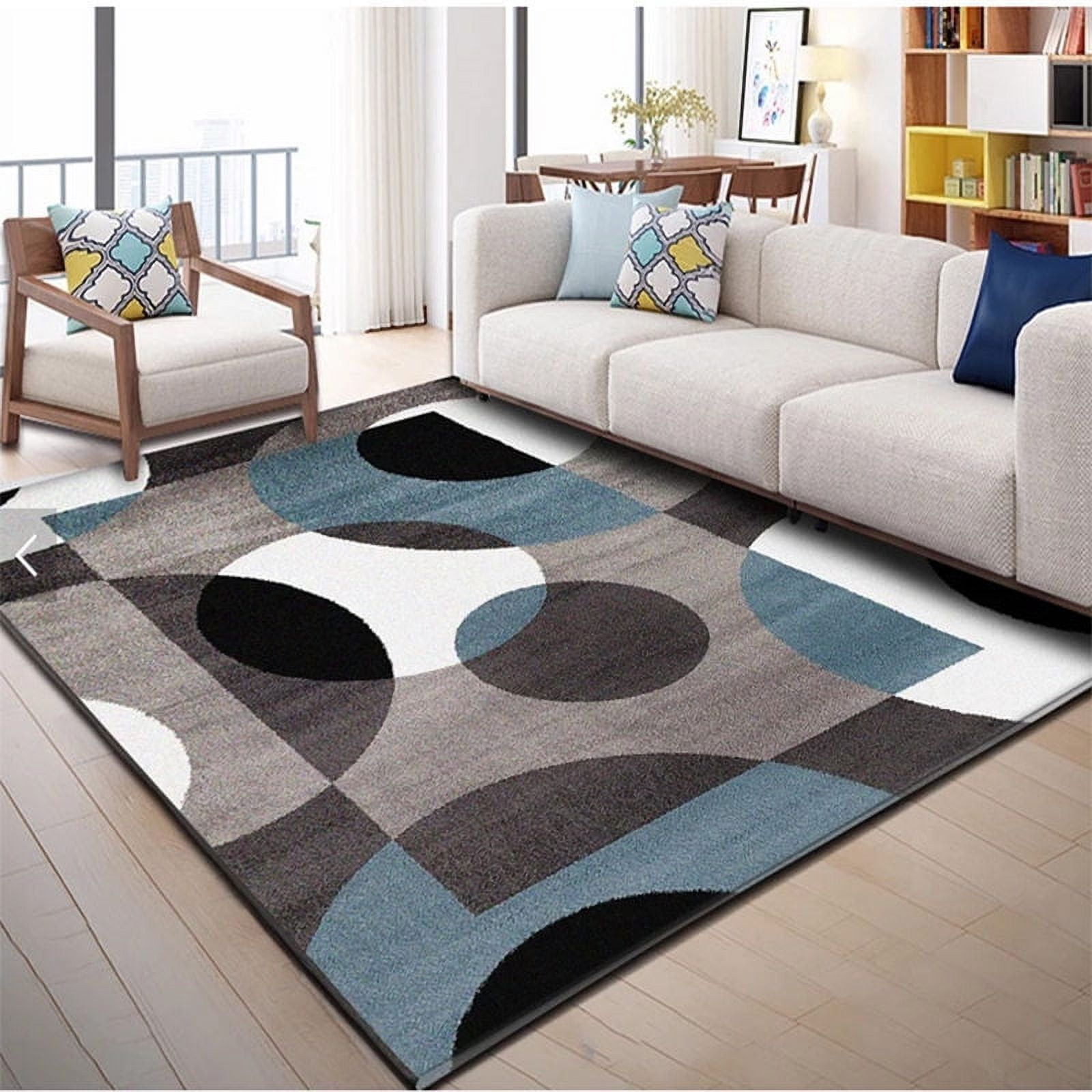 Nordic Gray Geometric Large Carpets for Living Room Bedroom Big Area ...