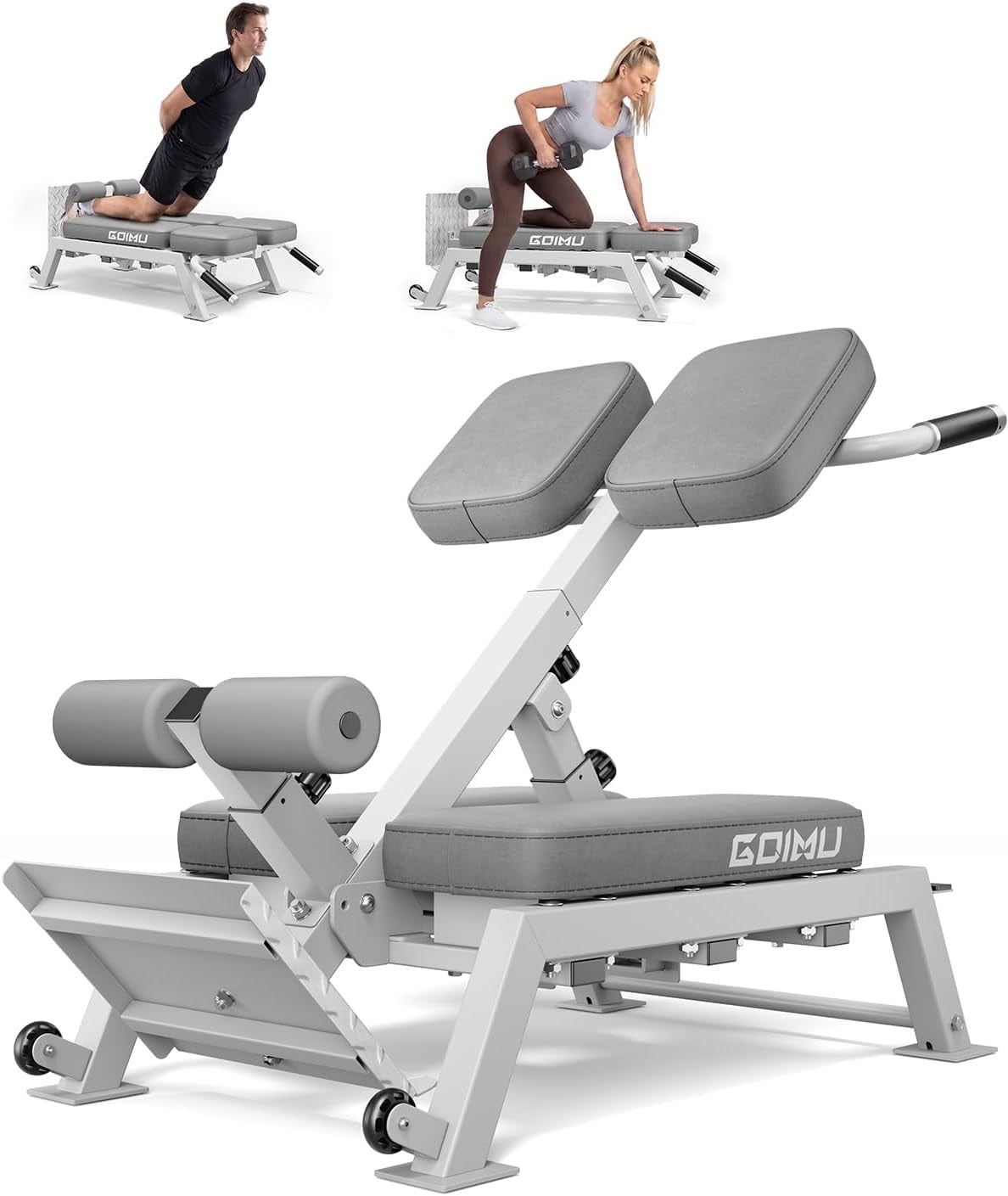 Nordic Hamstring Curl Roman Chair, Adjustable Hyperextension Bench ...
