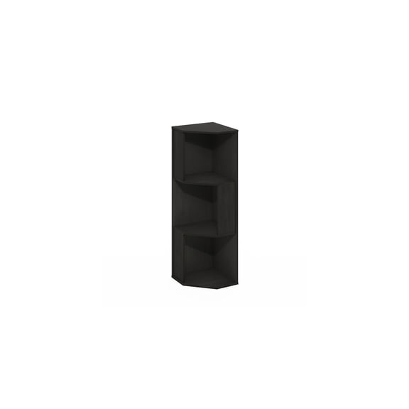 Nordic Haven Freestanding Corner Shelf Bookcase Bookshelf Space Saving Vertical Storage, Modern Space Saving Storage Rack