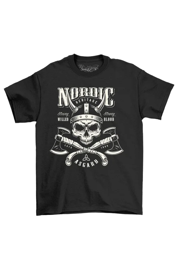 Nordic Heritage Asgard Viking T-Shirt - Unleash Your Inner Viking Funny And Fie Unisex S-5XL Hot Trending Shirt, Vintage Birthday Gift