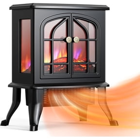 Nordic Hygge 1500-Watt Electric Fireplace Space Heater with 3s Fast Heating, 3D Flame Effect, Overheat Protection