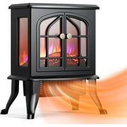 Nordic Hygge 1500-Watt Electric Fireplace Space Heater with 3s Fast Heating, 3D Flame Effect, Overheat Protection