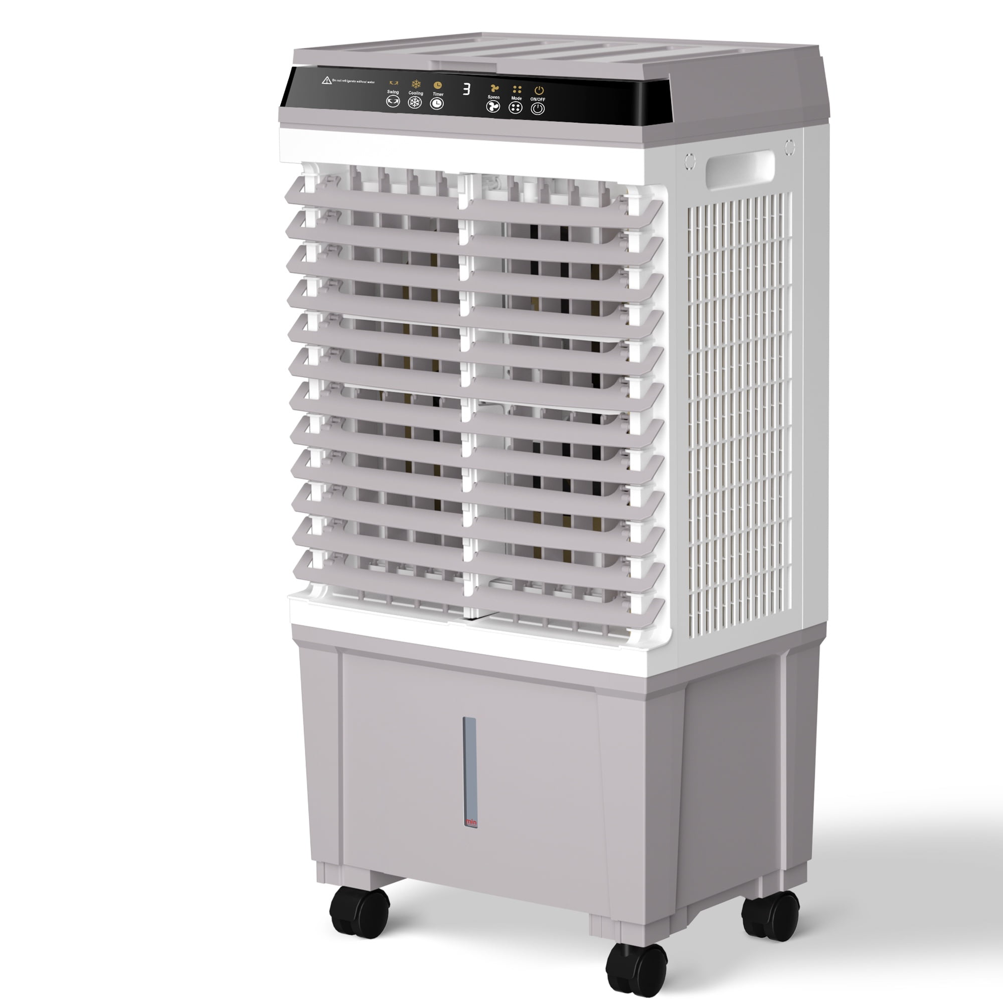 Nordic Hygge 1800 CFM 3 Speed Portable Evaporative Air Cooler Fan Humidifier Indoor/Outdoor up to 1000 Sq. Ft., White
