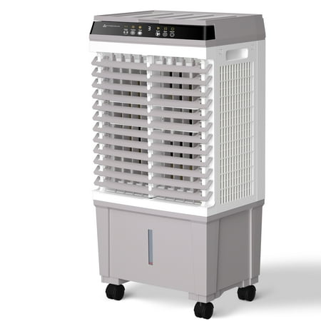 Nordic Hygge 1800 CFM 3 Speed Portable Evaporative Air Cooler Fan Humidifier Indoor/Outdoor up to 1000 Sq. Ft., White