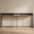 thumbnail image 1 of Nordic Hygge 70.9 in. Console Table with Built-In Charging Station, Heather Greige & Ink Black, 1 of 8