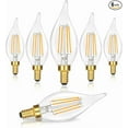 thumbnail image 1 of Nordic Hygge Dimmable E12 LED Candelabra Bulb, 2700K, 6-Pack, 1 of 5