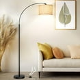 thumbnail image 1 of Nordic Hygge 79 Inch Arc Floor Lamps with Weighted Base, 1 of 7