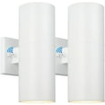 thumbnail image 1 of Nordic Hygge Modern Outdoor Wall Light with Dusk to Dawn Sensor, White, 2-Pack, 1 of 5