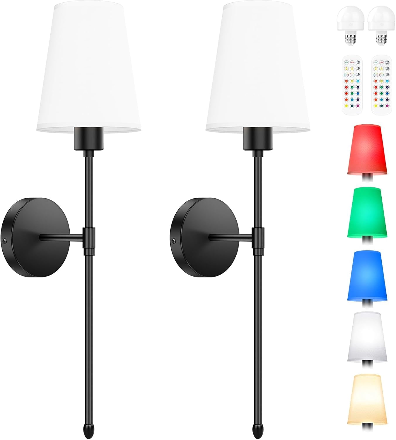 Nordic Hygge Battery Operated Wall Sconces Set of 2