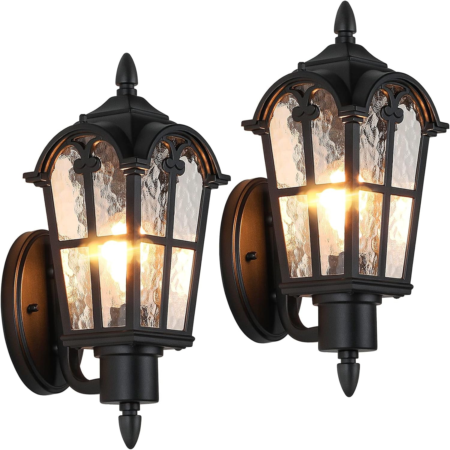 Nordic Hygge Outdoor Wall Lights Fixture, 2-Pack