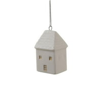 Nordic Ins Ceramic Christmas Decoration Mini House Pendant Christmas Tree Decoration Gifts Small Ornaments