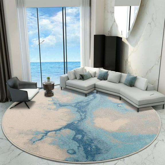 Nordic Ins Round Carpet For Living Room Concise Light Luxury Rug Sofa Coffee Table Floor Mat Large Area