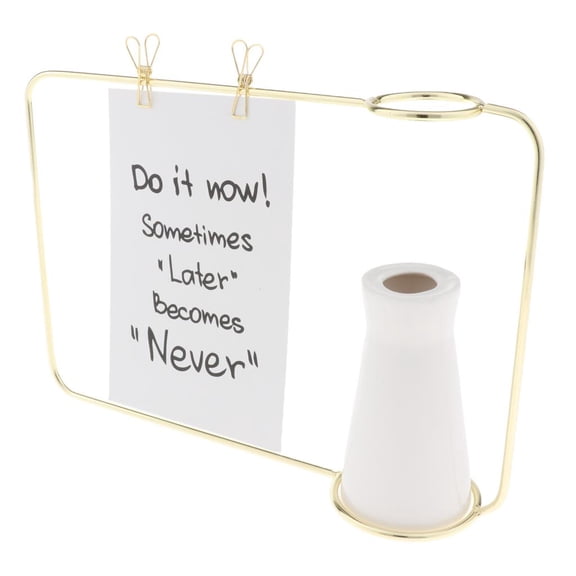 Nordic Iron Photo Table Home Family Picture Couple Stand for Baby Photo, Selfie, Family Picture - Golden