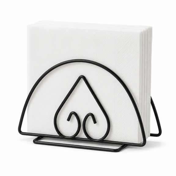 Nordic Iron Table Napkin Holder Stand, Geometric Triangle Paper Towel Organizer, Desktop Tissue Rack for Restaurant, Cafe, Hotel & Home Dining Table Decorative Storage Holder