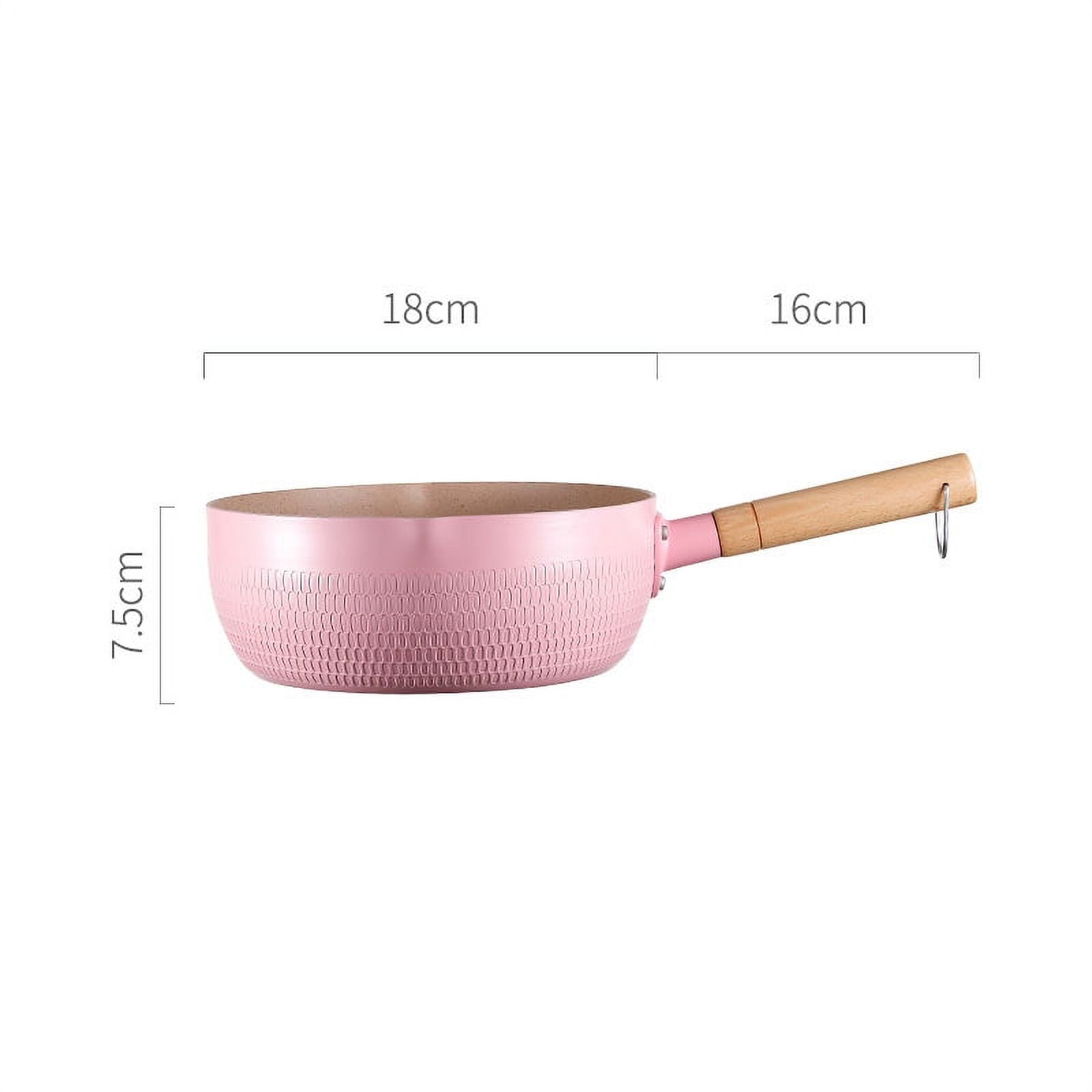 INS Cute High-value Love Pink Glass Pan High Borosilicate Heat-resistant  Binaural Soup Pot Open Fire Instant Noodle Cooking Pot