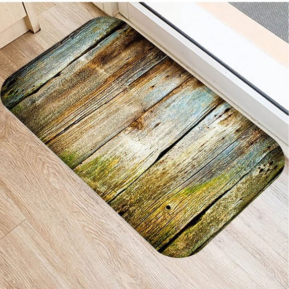 Nordic Kitchen Mat Bedroom Entrance Doormat Home Hallway Floor Decoration Living Room Carpet Wood Grain Bathroom Anti-Slip Rug