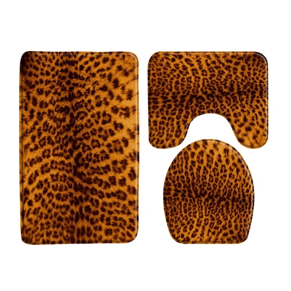 Nordic Leopard Pattern Bathroom Shower Bath Mat Toilet Lid Cover Bedroom Kitchen Carpet Rugs Home Decor Fashion Animal Doormat
