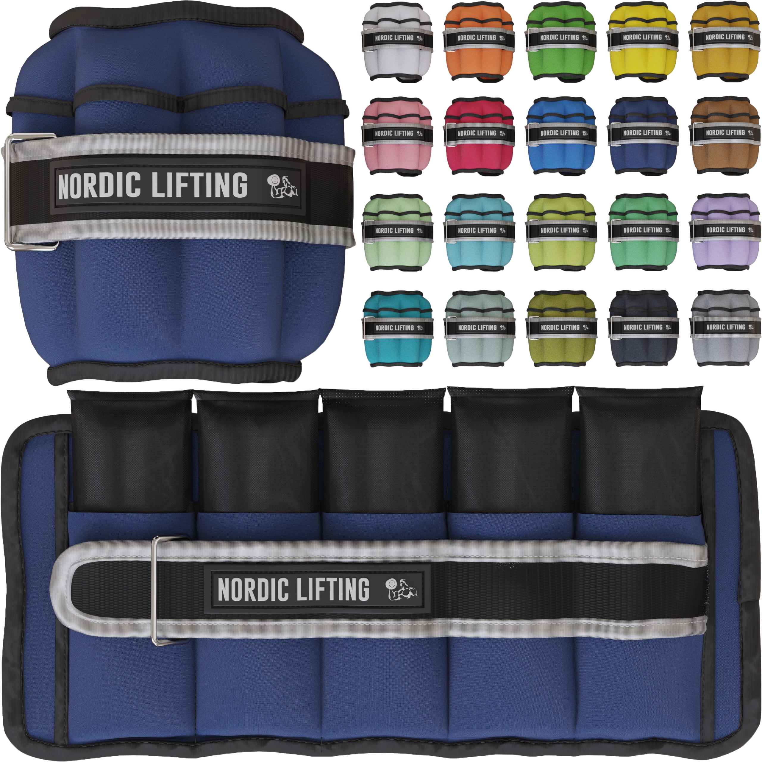 Female Racking Weights Nordic Lifting Adjustable Ankle Weights for Women & Men - 1lb, 2lb, 3lb ...