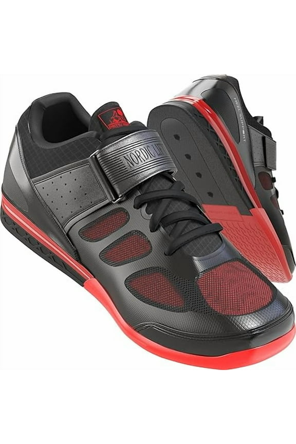 VENJA Weightlifting Shoes for Men, BlackRed, Size 10 US