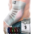 thumbnail image 1 of Nordic Lifting Elbow Brace, Elbow Sleeve for Men & Women, Tennis Elbow Brace for Tendonitis, Arthritis, Weightlifting, Golf, 1 Pair, White, XXL, 1 of 8