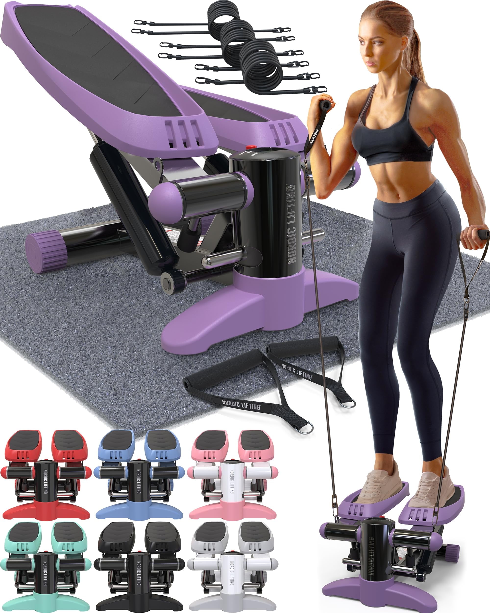 Nordic Lifting Mini Stepper Stair Climber Machine w/Resistance