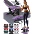 thumbnail image 1 of Nordic Lifting Mini Stepper & Stair Climber Machine - w/Resistance Bands Set & Non-Slip Foot Pads - Durable Construction with 330 LBS Weight Capacity - LCD Monitor - Purple, 1 of 7