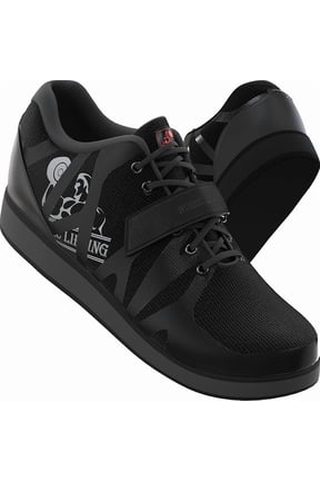 Powerlifting Shoes for Heavy Weightlifting - Men's Squat Shoe - MEGIN (Black - 12)