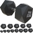 thumbnail image 1 of Nordic Lifting 10 lb Prism Dumbbell – Rubber Encased Cast Iron Strength Training Equipment for Home & Gym, 1 of 9