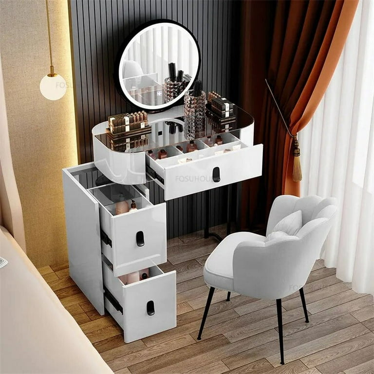 化粧台 化粧室 DRESSING TABLE WITH LIGHTS Amazon｜Rovaurx 118.6 cm メイクアップバニティテーブル ライト