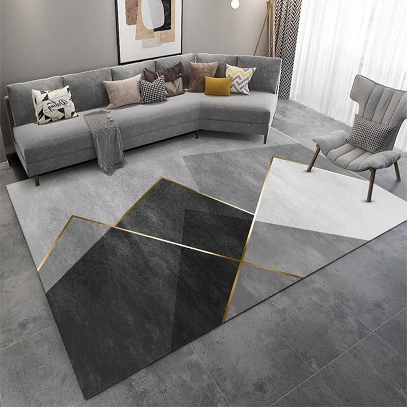 Nordic Light Luxury Grey Carpet Living Room Sofa Coffee Tables Carpets