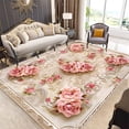 thumbnail image 1 of Nordic Light Luxury Living Room Carpet Flower Home ra Carpet Bedroom Lounge Non Slip Floor Mat Was, 1 of 5