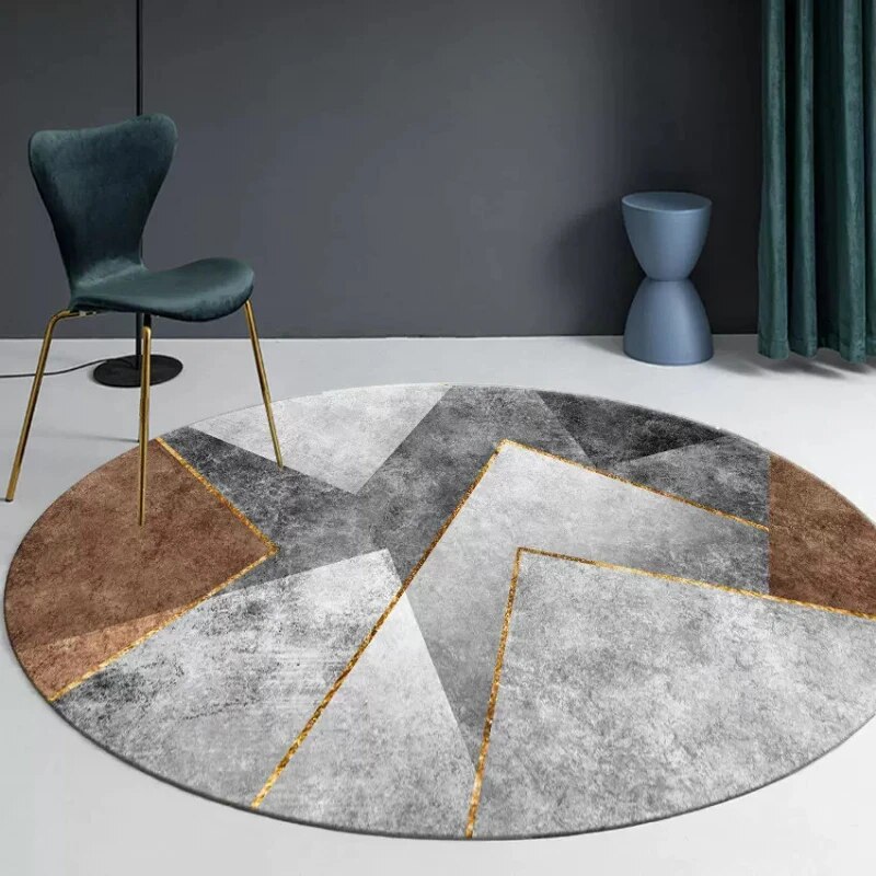 Nordic Light Luxury Round Carpets Modern Living Room ration Rugs Large Area Bedroom r Bedside