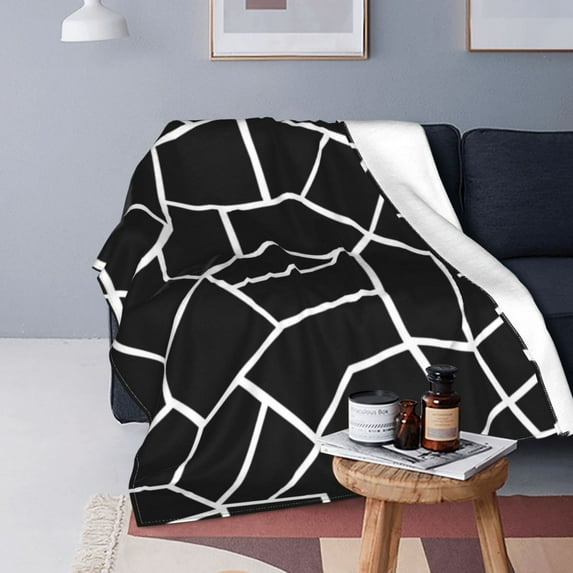 Nordic Lines Blanket Abstract Geometric Art Flannel Throw Blanket Super Soft Lightweight Beautiful King Size Kids Adults Gifts