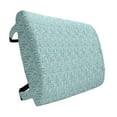 thumbnail image 1 of Nordic Lumbar Pillow, Scandinavian Folk Ornaments with Modern Design Abstract Flowers and Birds, Soft Back Cushion for Office Chairs with Adjustable Straps, 14" x 13", Seafoam and White, by Ambesonne, 1 of 7
