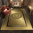 thumbnail image 1 of Nordic Luxury Carpet Gold Flannel Large Living Room Mat Home ration Study Lounge Floor Rugs Non-slip, 1 of 5