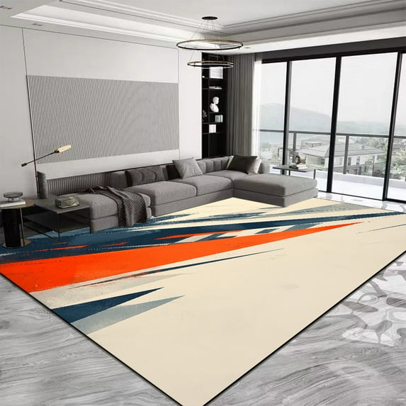 Nordic Luxury Geometric Carpets Fashion Red Large Living Room Carpet Anti Slip and Water Absorption Rugs for Bedroom r Mat