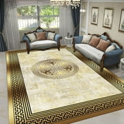 Nordic Luxury Living Room Carpets Gold Black Geometric Rugs for Bedroom Sofa Table Beside Large Area Rug Home r Mats tapete