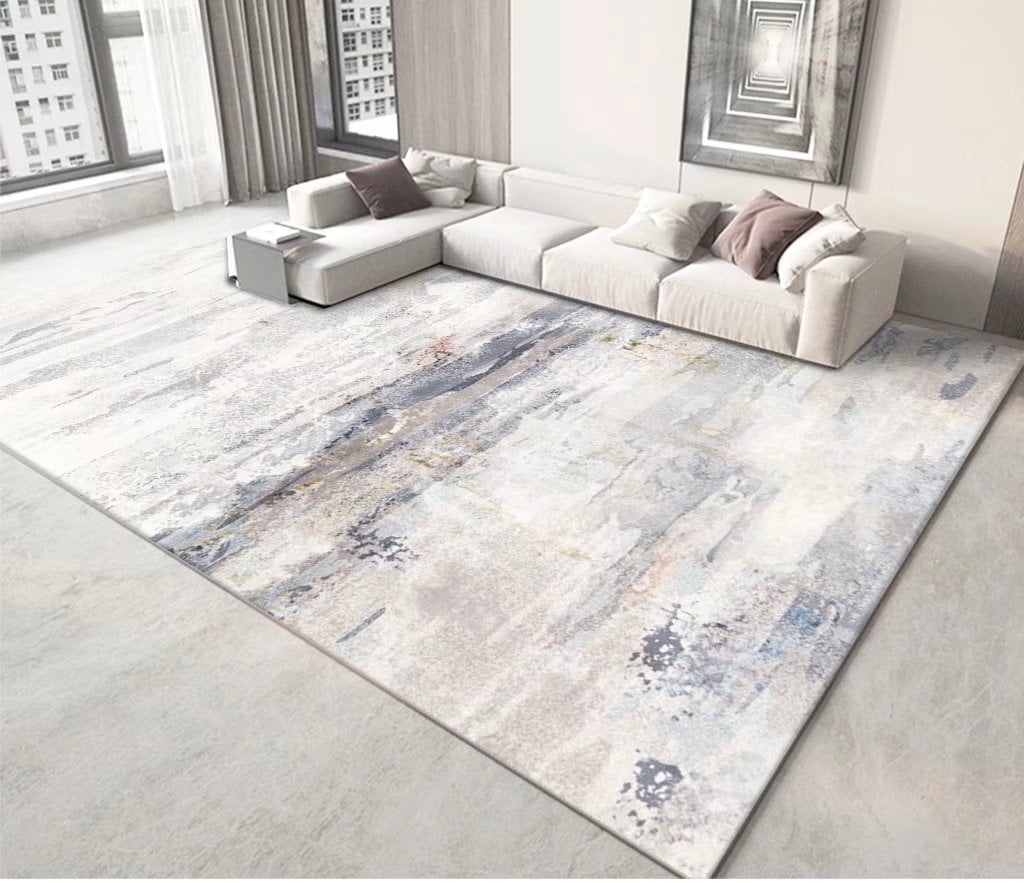 Nordic Luxury Living Room Carpets Short Plush Flannel Bedroom Floor