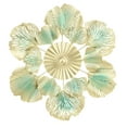 thumbnail image 1 of Nordic Luxury Wall Decoration Apricot Leaf Flower Mirror Wall Pendant Iron Art Porch Decoration A 46*46*4cm, 1 of 8
