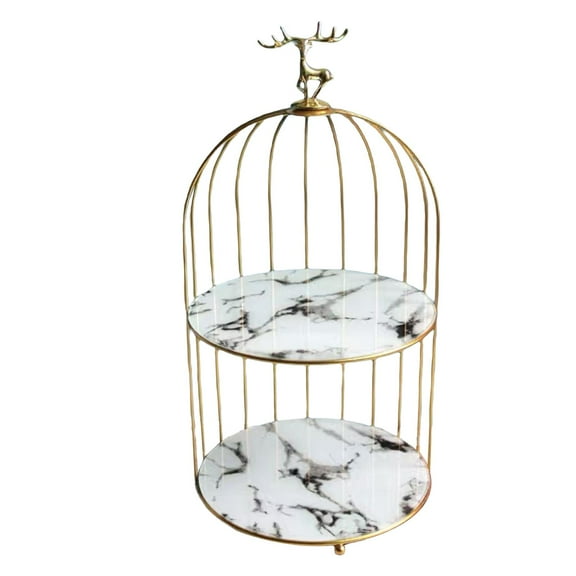 Nordic Makeup Organizer Holder Cosmetics Storage Display Rack for Countertop 2 Tier