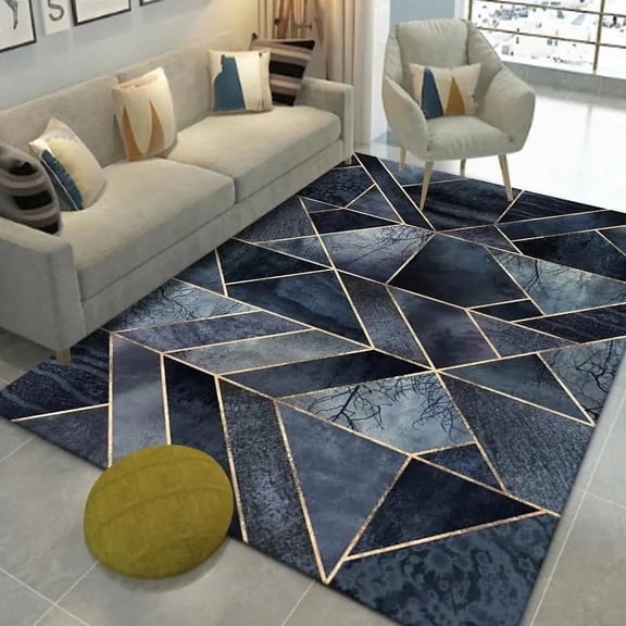 Nordic Marble Style Living Room Rugs Geometric Soft Large Carpet Bedroom Decor Sofa Coffee Table Carpet Washable Floor Mats