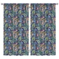 thumbnail image 1 of Nordic Minimalist 2-Piece Window Panels - Symmetrical Stripes Print 42x84 Inch Semi-Sheer long Curtains, 1 of 2
