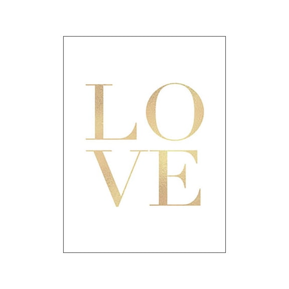 Nordic Modern Canvas Art Wall Painting Gold Foil Beach