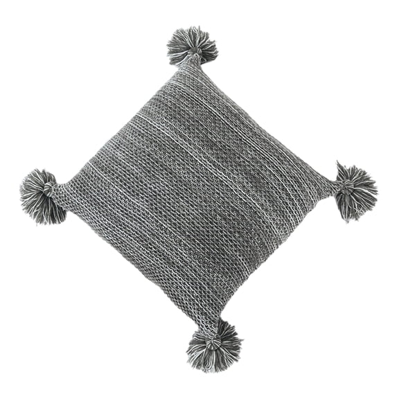 Nordic Modern Knitted Throw Pillow for Case with Tassels Crochet Simple Solid Color Sofa Bed Decorative Square Cushion C