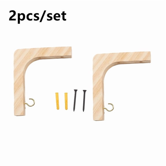Nordic Natural Wood Wall Plant Hangers Hanging Flower Pot Hook Nordic Flower Bracket for Lanterns Wind Chimes Balcony Home Decor