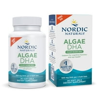 Nordic Naturals Algae DHA Softgels, 500 Mg, Certified Vegan Algae Oil 90 Ct